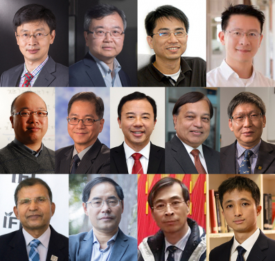 Top row, left to right: Professor Kevin ZHOU Zheng (Economics & Business), Professor ZHANG Tong (Environment and Ecology), Professor YIU Siu Ming (Cross-Field) and Dr HUANG Kaibin (Computer Science)
Second row, left to right: Professor James LAM (Engineering), Professor Dennis Y. C. LEUNG (Engineering), Professor Xiang ZHANG (Physics), Professor Joseph S. M. PEIRIS (Cross-Field) and Professor GUAN Yi (Cross-Field)
Third row, left to right: Professor Nagendra P. SHAH (Agricultural Sciences), Professor ZHAO Guochun (Geosciences), Professor SUN Min (Geosciences) and Professor YAO Wang (Physics)
